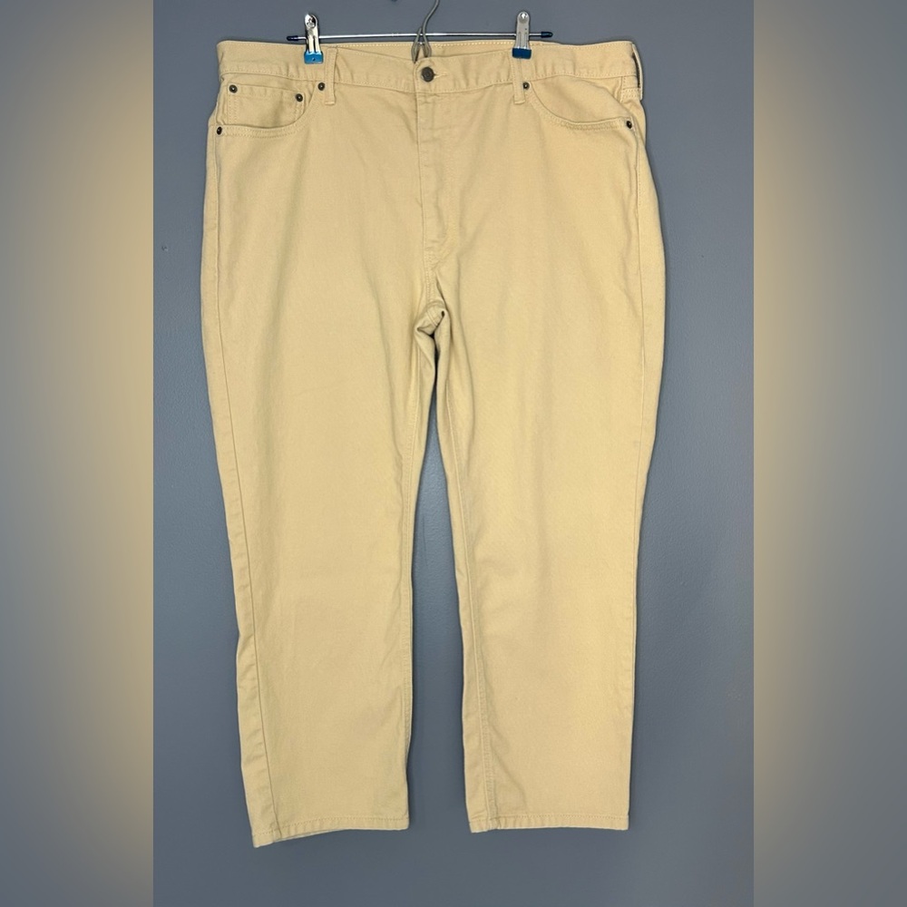 Levi's‎ 541 Jeans Mens 42x28 Khaki Tan Athletic Taper Fit Denim 5-Pocket Zip Fly